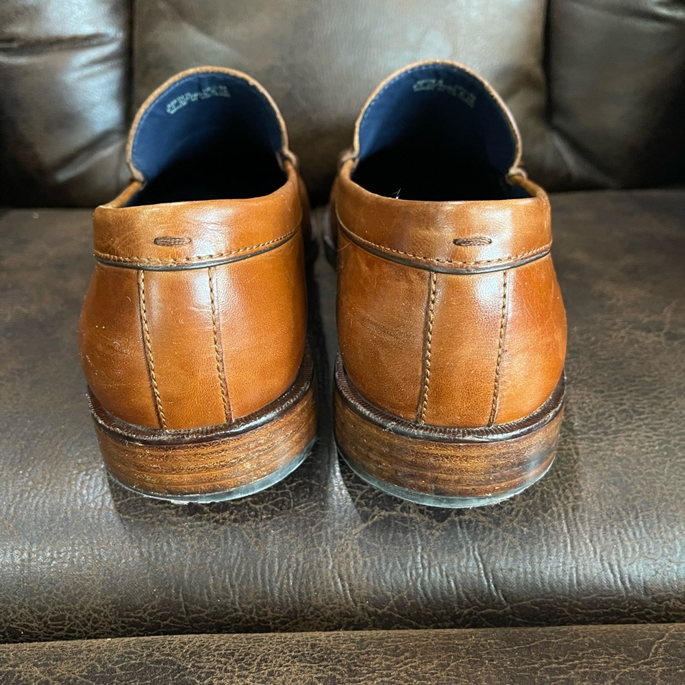 Cole Haan Hamilton Grand Venetian British Tan Leather Loafers - Picture 6 of 9